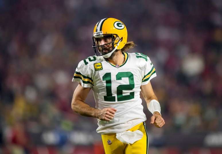 Quarterback Aaron Rodgers, do Green Bay Packers
28/10/2021
Mark J. Rebilas-USA TODAY Sports