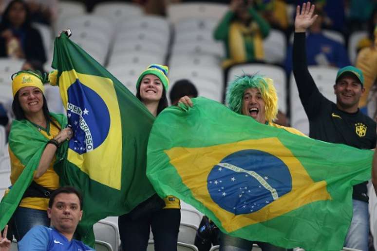 Qutro dos cinco jogos do Brasil em Itaquera contou com a presença de torcedores (Foto:AFP)