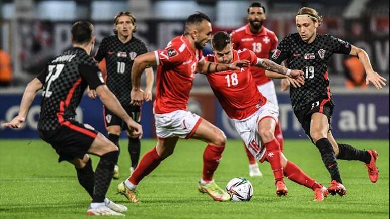 Croácia goleou Malta por 7 a 1 (Foto: Matthew Mirabelli / AFP)