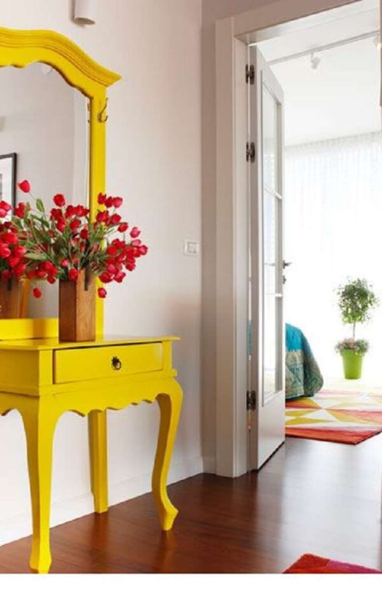 71. Aparador amarelo para decoração estilo vintage – Foto Ebay