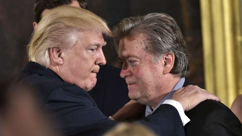 Trump e Bannon na Casa Branca, em foto de 2017