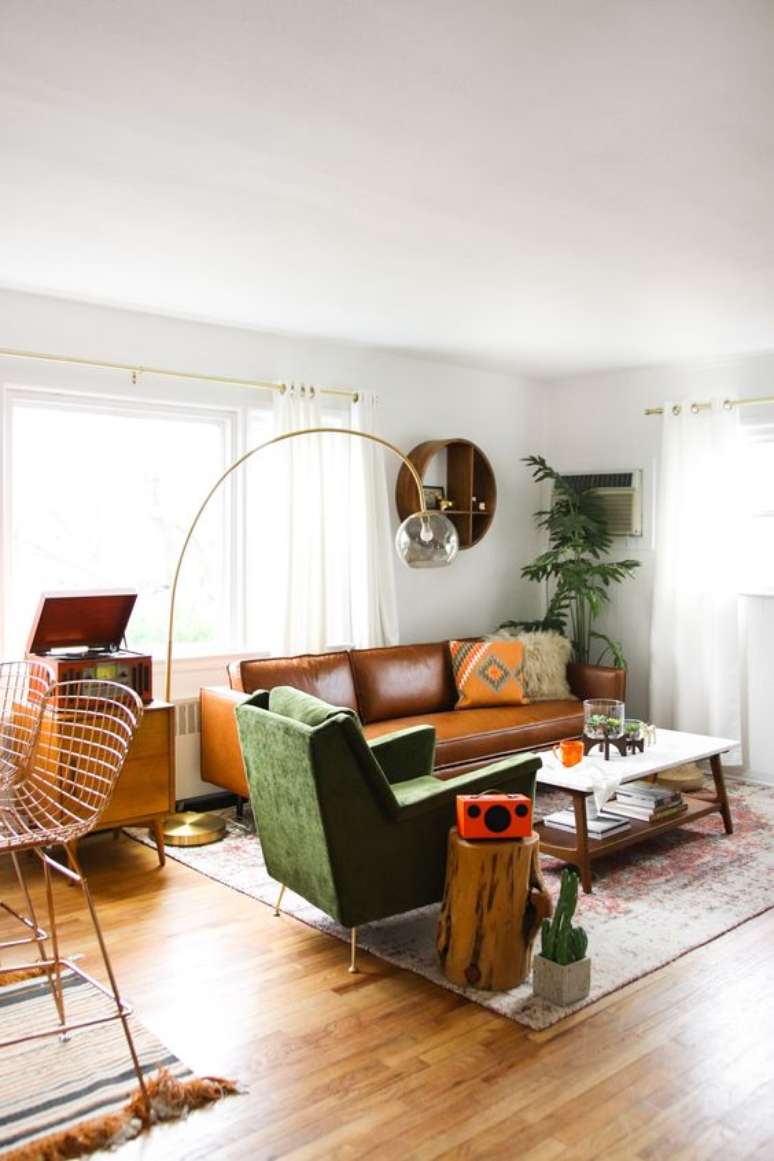 10. Sala estilo vintage com m&oacute;veis retr&ocirc;s &ndash; Foto Steffys Pros And Cons