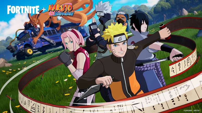 Tela de Carregamento de Naruto em Fortnite