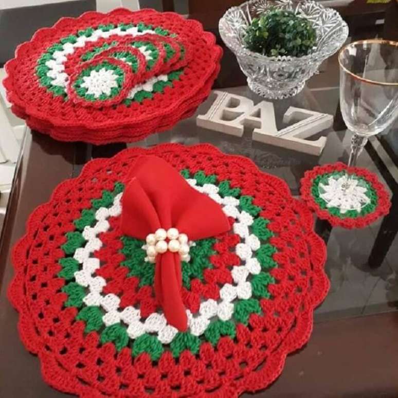 28. Modelo de sousplat de croch&ecirc; de natal. Fonte: Diego Oliveira Not&iacute;cias