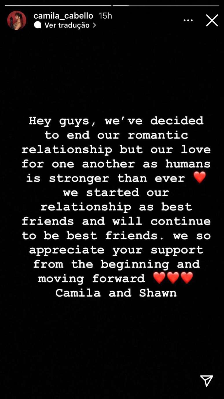 Stories de Camila Cabello