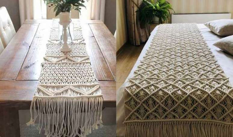 5. Faça lindas toalhas de mesa com a técnica de macramê. Fonte: Terra