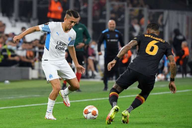 Na França, o duelo entre Marseille e Galatasaray não movimentou o placar (Foto: NICOLAS TUCAT / AFP)