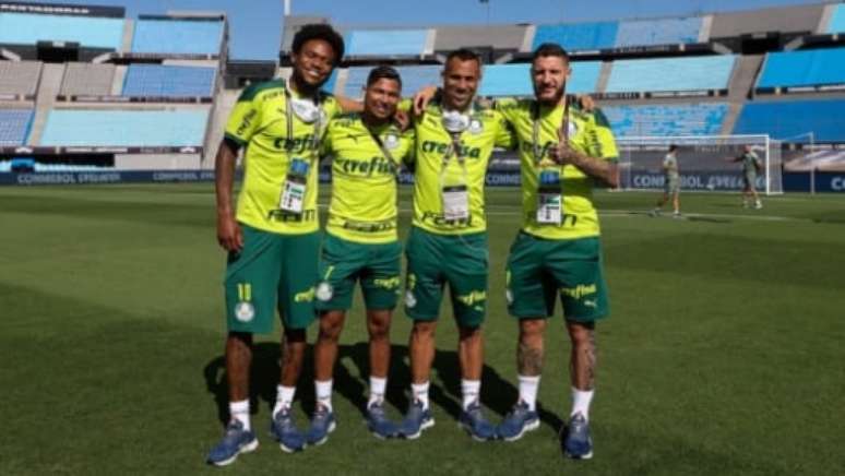 Palmeiras no Estádio Centenário (Foto: Cesar Greco/Palmeiras)