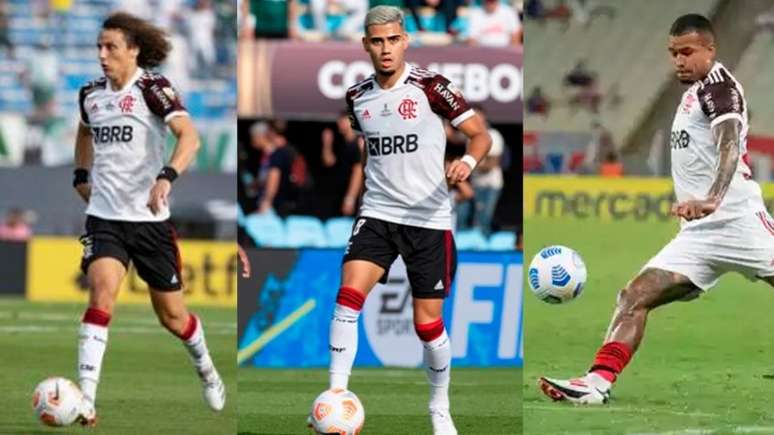 David Luiz, Andreas Pereira e Kenedy chegaram nesta temporada vindos do futebol inglês (Montagem LANCE!)