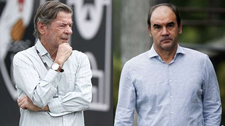 Jorge Salgado e Ricardo Gomes terão reunião (Montagem Lance!
Fotos: Rafael Ribeiro / Vasco; Ivan Storti / Santos)