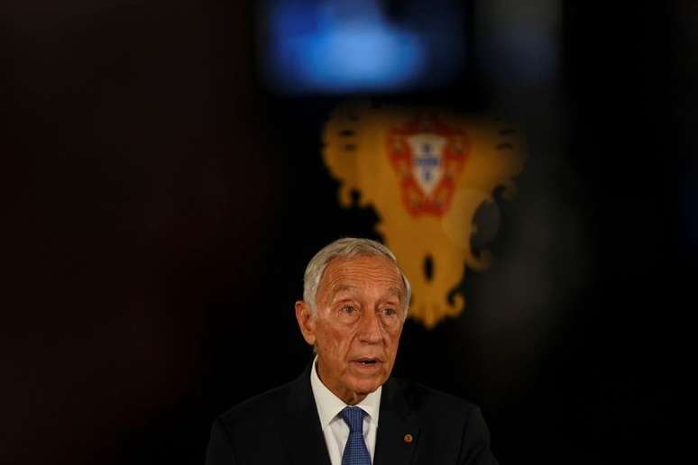 Presidente de Portugal, Marcelo Rebelo de Sousa, durante pronunciamento no Palácio de Belém, em Lisboa
04/11/2021 REUTERS/Pedro Nunes