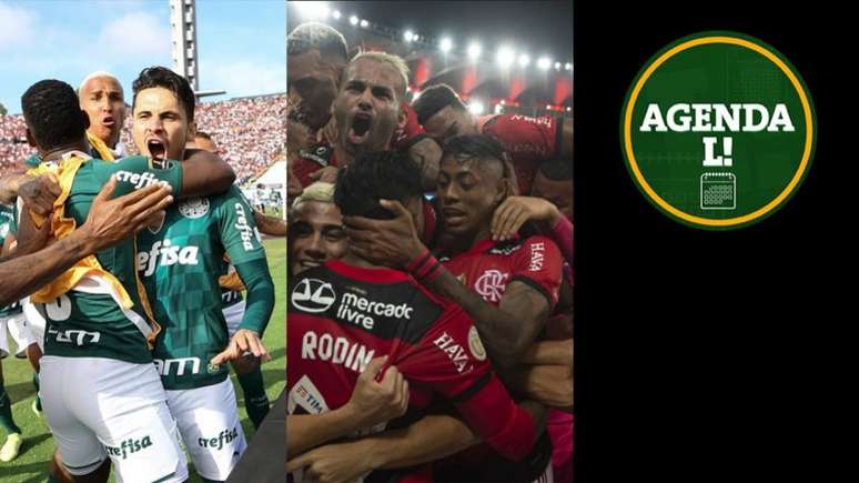 Montagem Lance!
Fotos: Cesar Greco /Palmeiras; Alexandre Vidal/Flamengo