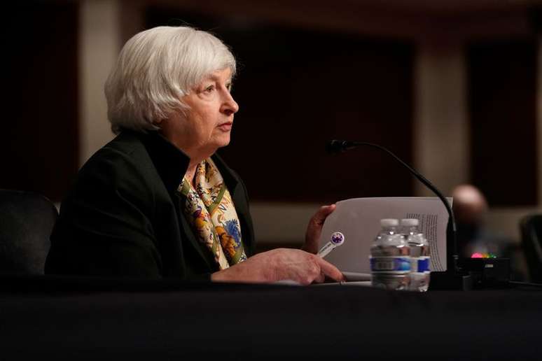 Janet Yellen, secretária do Tesouro dos EUA
30/11/2021
REUTERS/Elizabeth Frantz