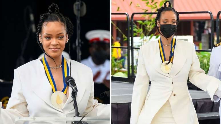 Rihanna foi coroada a heroína de Barbados, seu país natal.