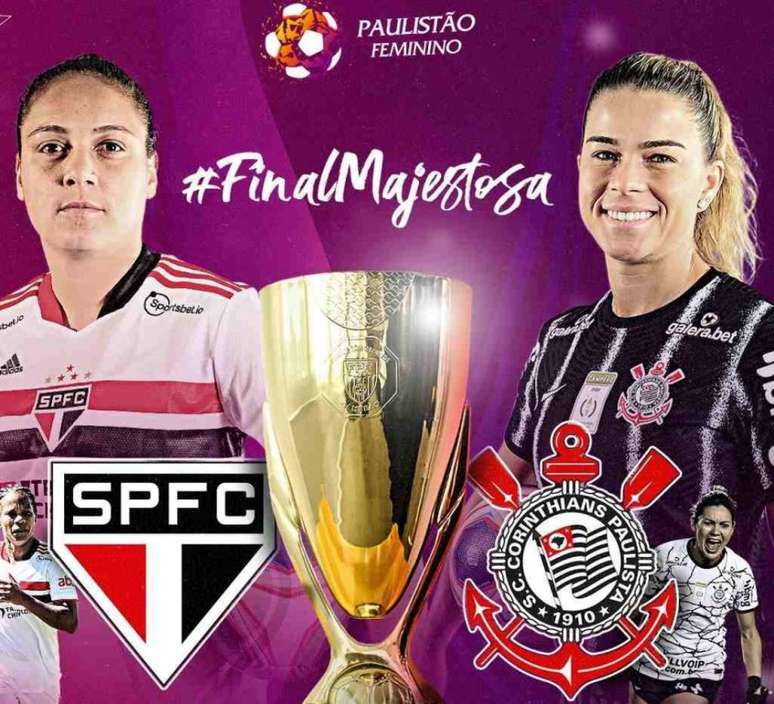 São Paulo e Corinthians disputam a ida da final do Paulista Feminino neste sábado (Foto: Reprodução/FPF)