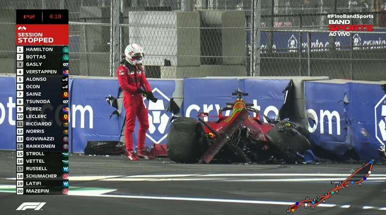 Leclerc arrebentou a Ferrari no muro de Jedá 