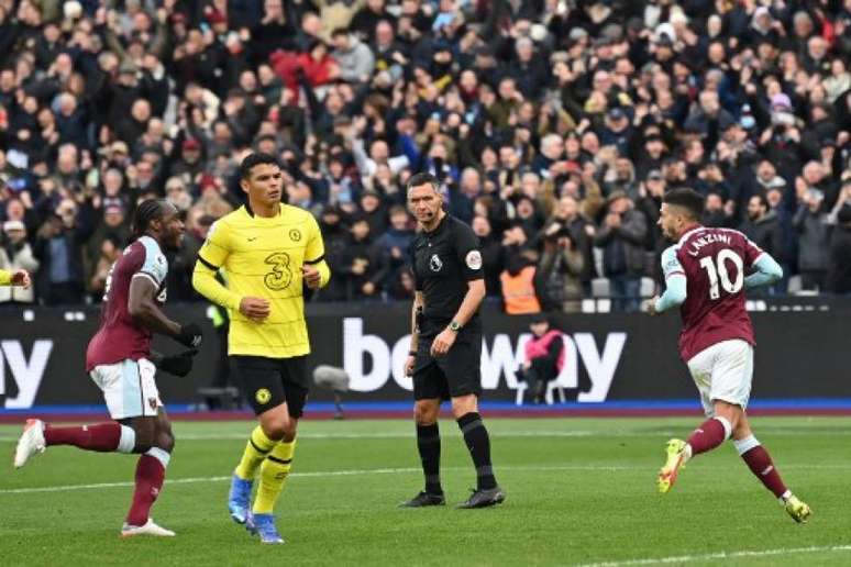 West Ham foi a única equipe a marcar três gols no Chelsea na Premier League (GLYN KIRK / AFP)