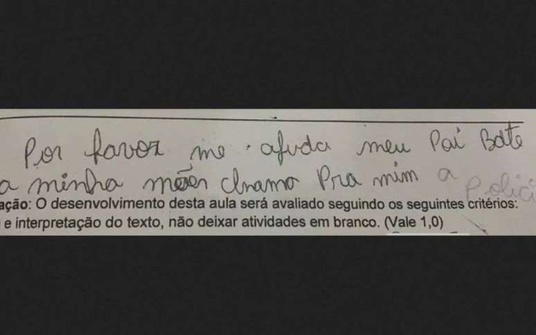 Carta escrita por menina de 13 anos levou à prisão do pai, que agredia a mãe, segundo a Polícia Civil de Rondônia
