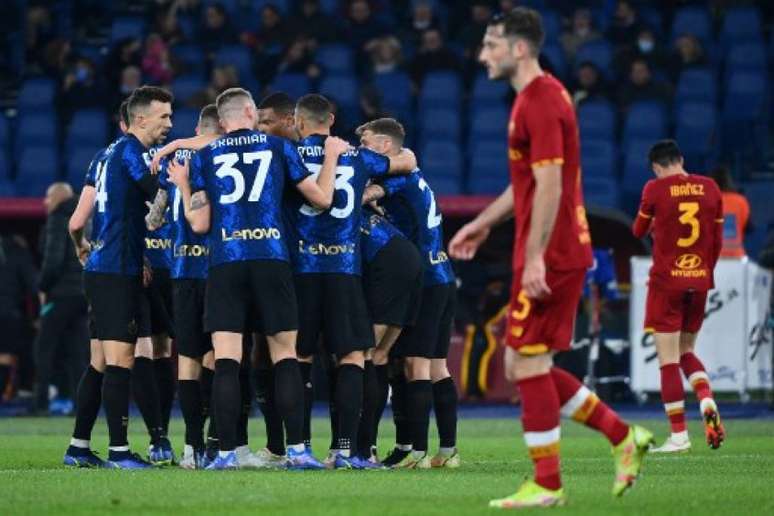 Inter de Milão venceu a Roma por 3 a 0 (Foto: VINCENZO PINTO / AFP)
