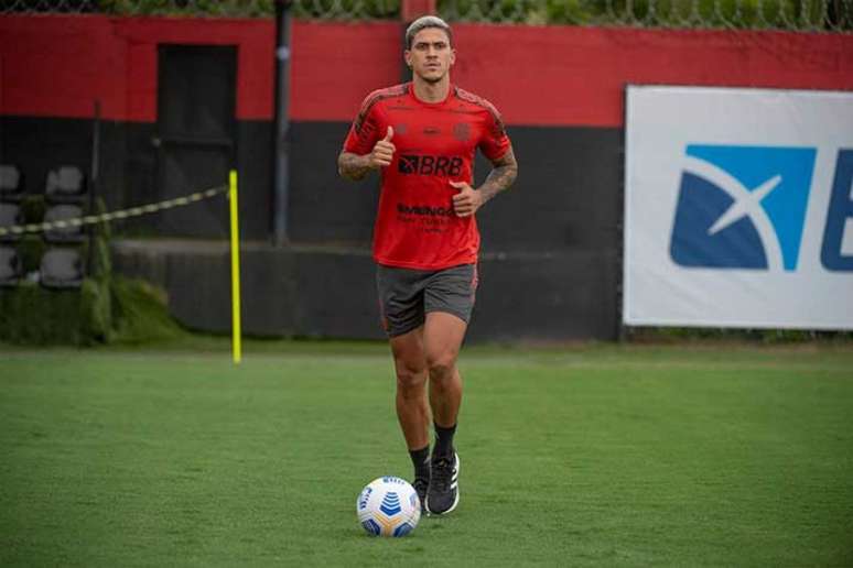 Hoje, Pedro é reserva no ataque do Flamengo, atrás de Gabigol (Foto: Alexandre Vidal / Flamengo)