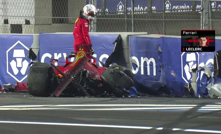 Charles Leclerc destruiu a Ferrari no treino livre 2 em Jedá 