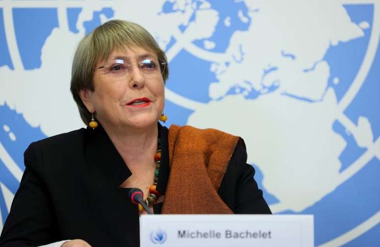 Alta comissária de Direitos Humanos da ONU, Michelle Bachelet, em Genebra
03/11/2021 REUTERS/Denis Balibouse