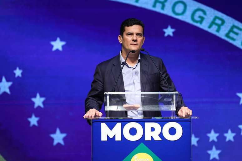 Ex-ministro da Justiça Sérgio Moro se filiou ao Podemos no dia 10 de novembro de 2021, em Brasília, no Centro de Convenções Ulysses Guimarães.
