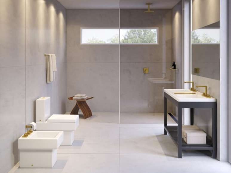 3. Os tipos de chuveiro de teto s&atilde;o pr&aacute;ticos e possuem um jato de &aacute;gua mais potente &ndash; Foto DECA