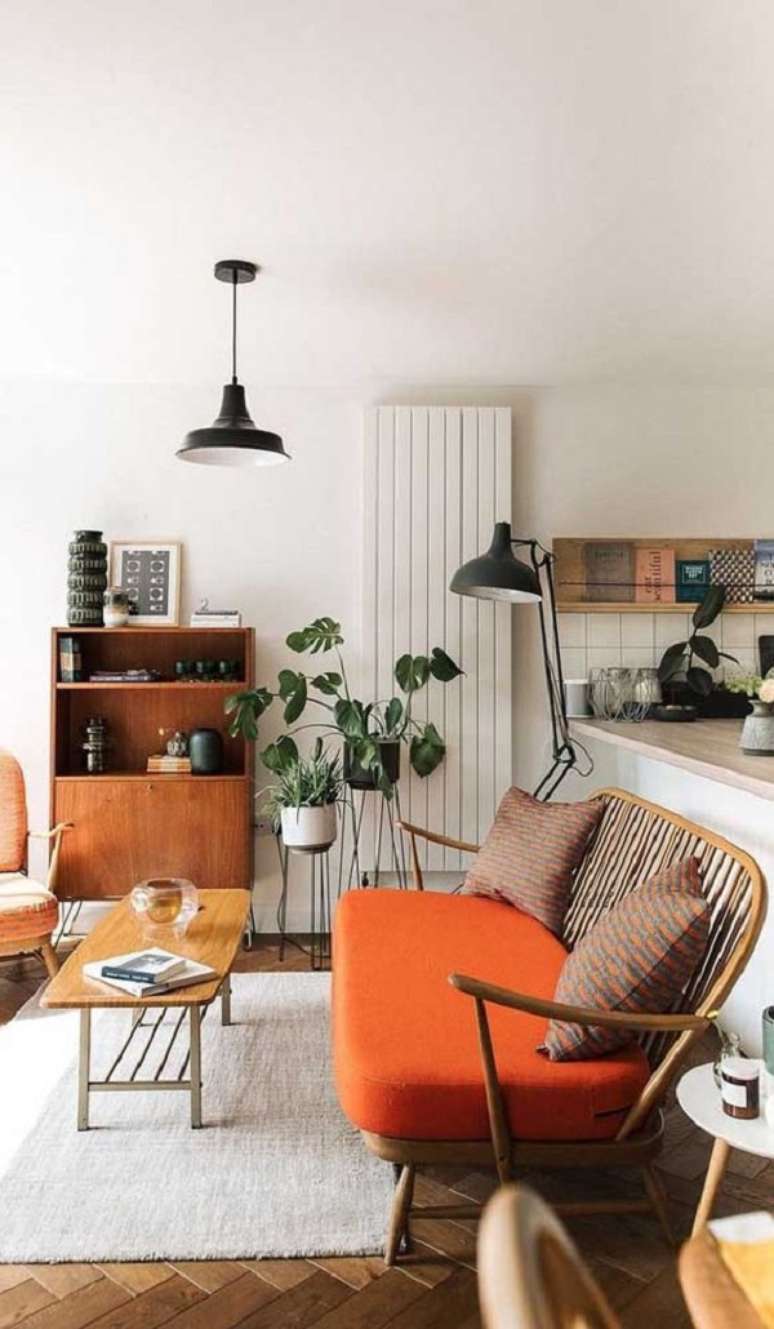 23. Decora&ccedil;&atilde;o estilo vintage com lumin&aacute;ria retr&ocirc; &ndash; Foto decor Facil