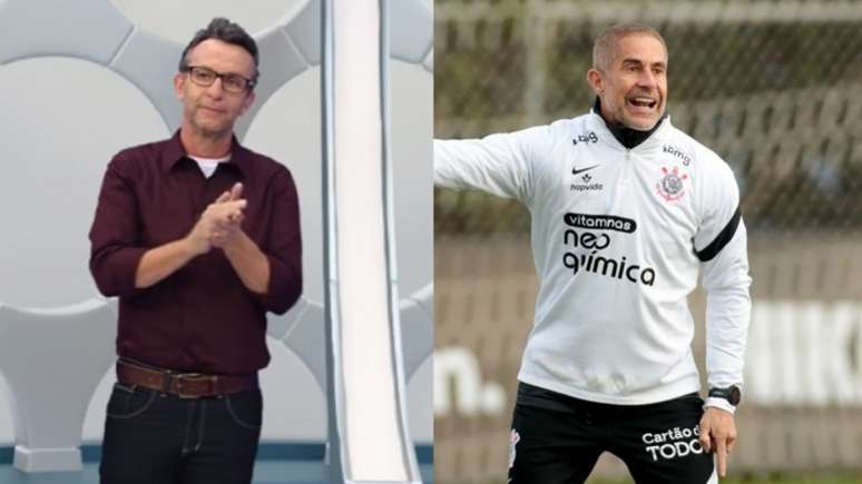 Classificação direta para a Fase de Grupos da Libertadores 2022 não foi o suficiente para Neto minimizar críticas a Sylvinho (Montagem Lance!
Fotos: Reprodução / Band; Rodrigo Coca/ Ag. Corinthians)