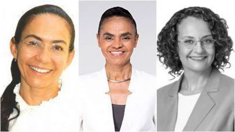 Da esquerda para a direta, Heloísa Helena (2006), Marina Silva (2010, 2014 e 2018) e Luciana Genro (2014).