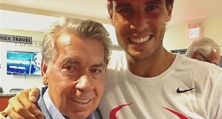 Manolo Santana com o atleta Rafael Nadal