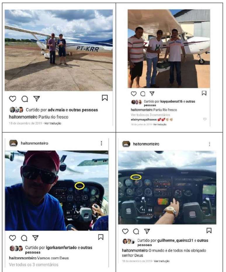Nas redes sociais, Hailton Almeida exibe veículos de luxo, aeronaves, máquinas do tipo escavadeiras hidráulicas e até mesmo barras de ouro
