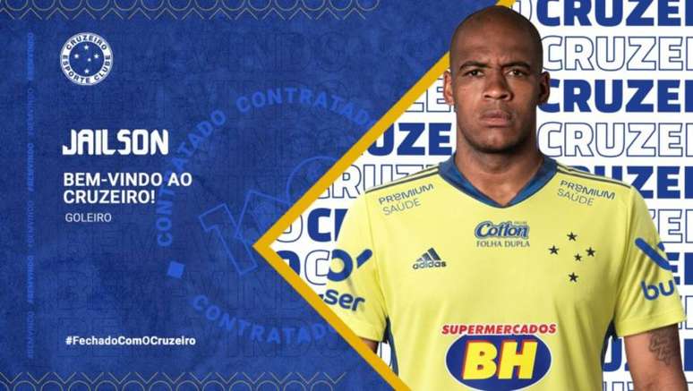 Goleiro Jailson foi anunciado pelo Cruzeiro nesta segunda-feira