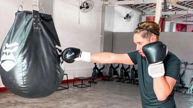 Daylon Martineli descobriu a paixão pelo Boxe (Foto: Lorenço Zanelo)