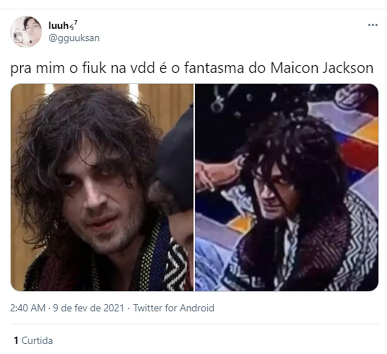 Aspecto cansado de Fiuk rendeu boas risadas.