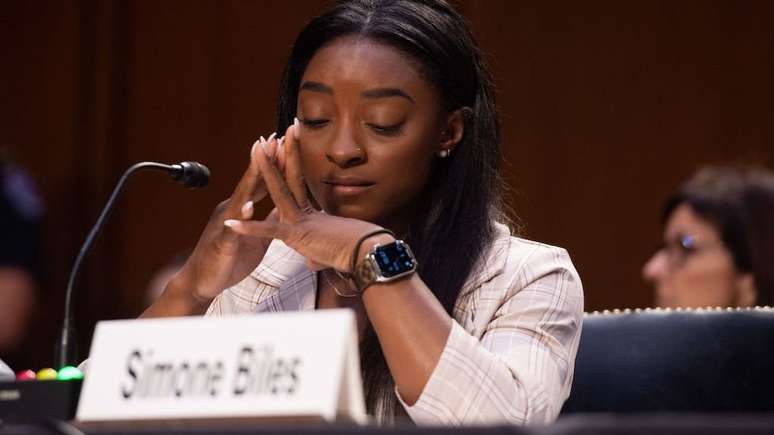 Simone Biles prestou depoimento contra Larry Nassar em 2021