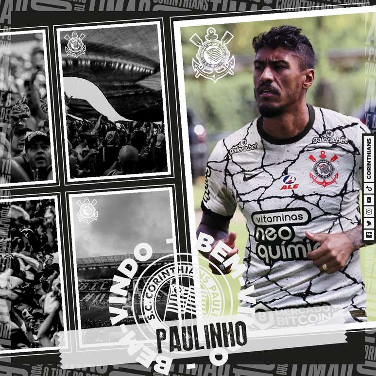 Paulinho está de volta ao Corinthians