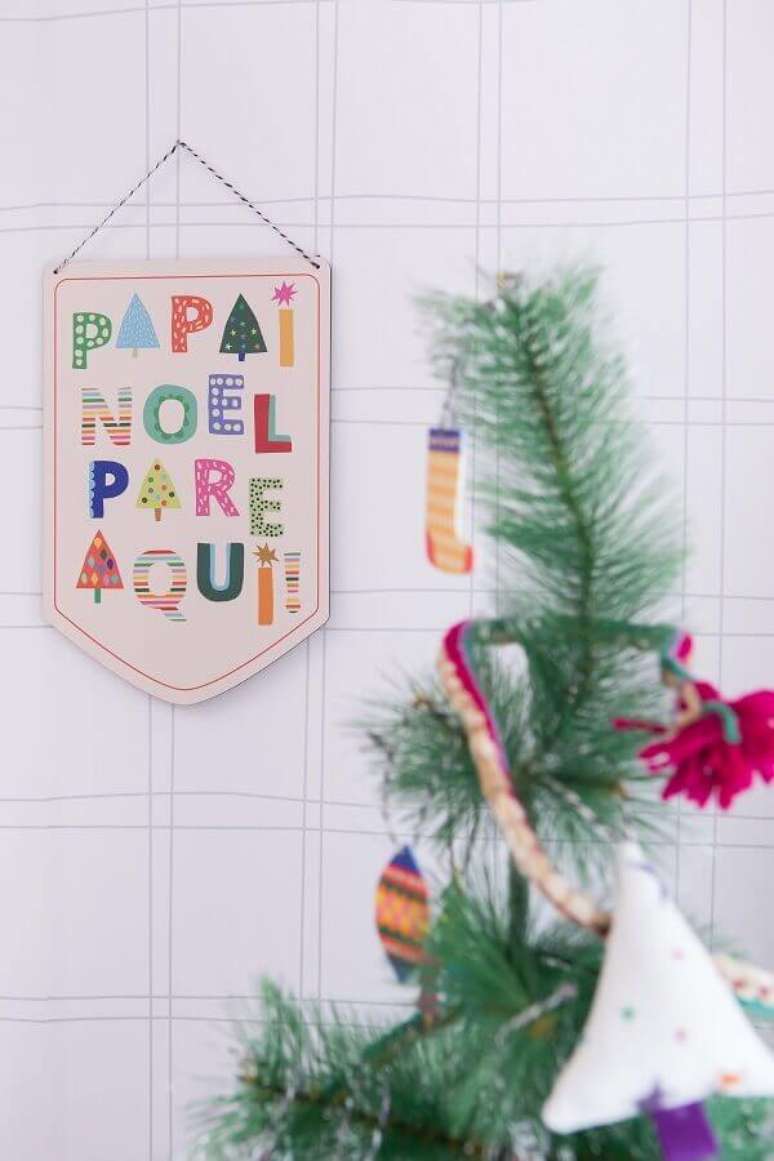 2. Enfeite de parede para decoração de Natal para casa – Foto: Leticia Padilha para MOOUI