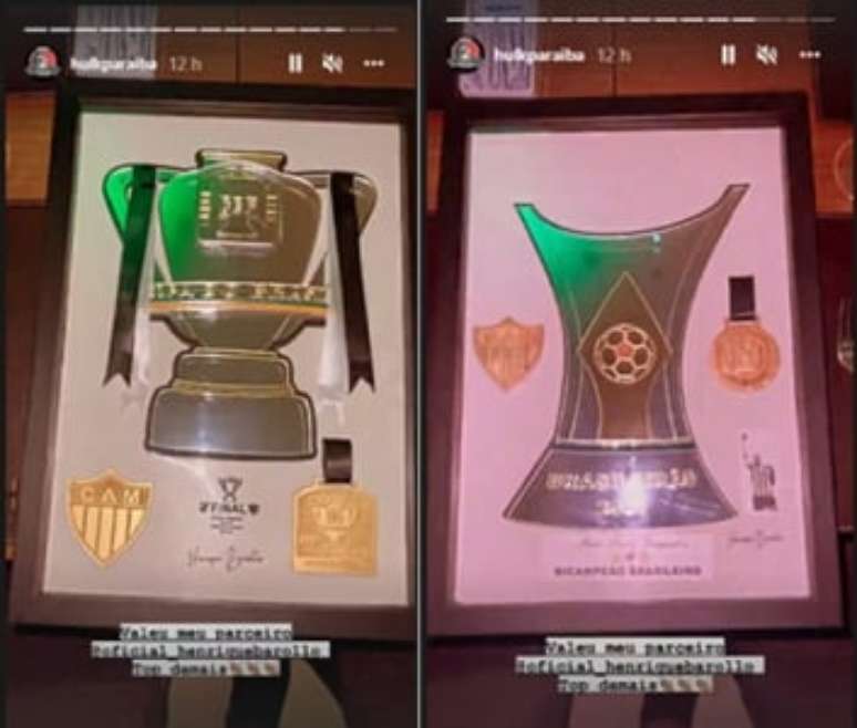 Quadros de Hulk vão para galeria de troféus de 2021 Reprodução Instagram