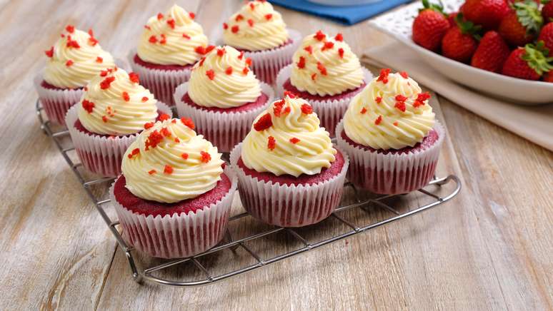 Sobremesas de Natal - cupcake red velvet