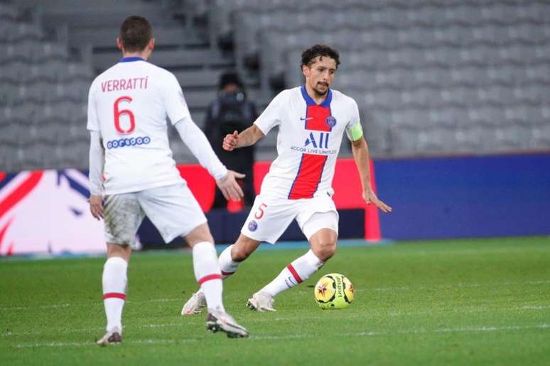 Marquinhos em ação pelo PSG (Foto: C. Gavelle / PSG)