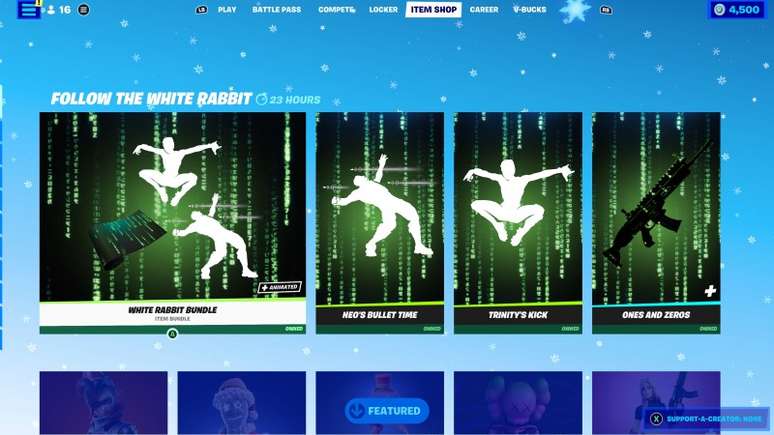 Emotes de The Matrix em Fortnite