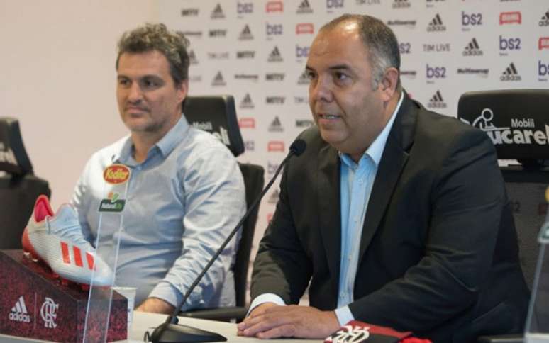 Spindel e Braz estão em Portugal na busca pelo novo técnico do Flamengo (Foto: Alexandre Vidal/Flamengo)