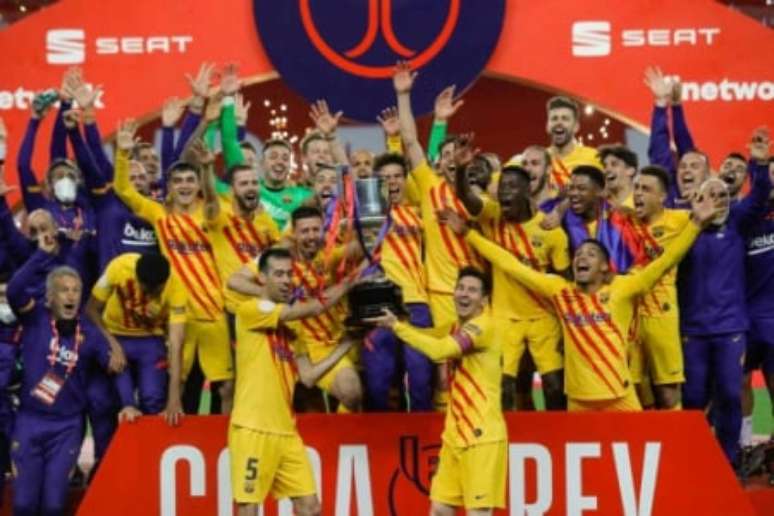 Barcelona conquistou a Copa do Rei (Foto: HANDOUT / RFEF / AFP)