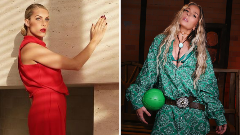 Ana Hickmann e Adriane Galisteu: vermelho e verde para o Natal (Fotos: Reprodu&ccedil;&atilde;o/Instagram)