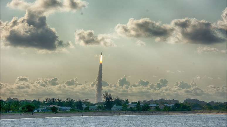 Centro Espacial de Kourou está na Guiana Francesa