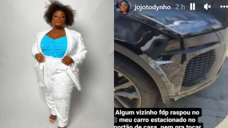 Jojo Todynho reclama do seu carro Jaguar riscado Reprodução/Instagram