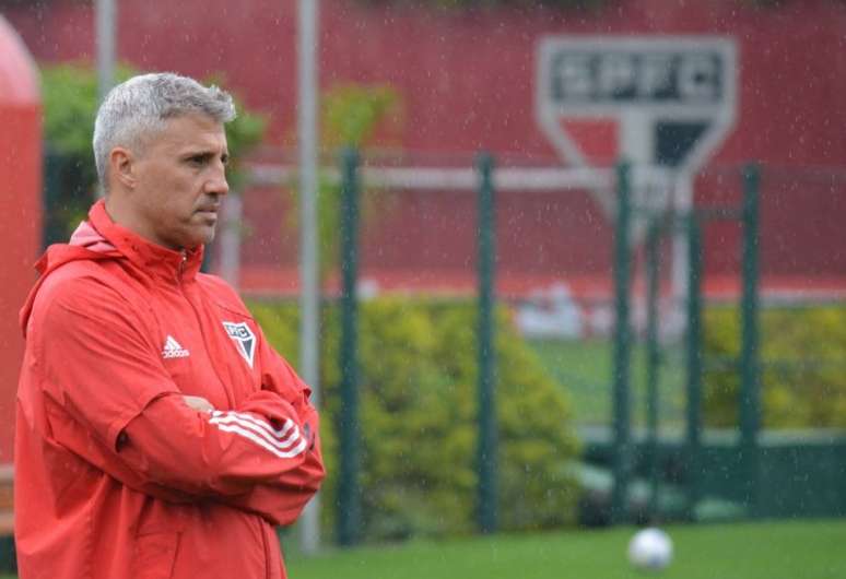 Hernán Crespo durante treino do São Paulo (Foto: Divulgação / Twitter São Paulo)