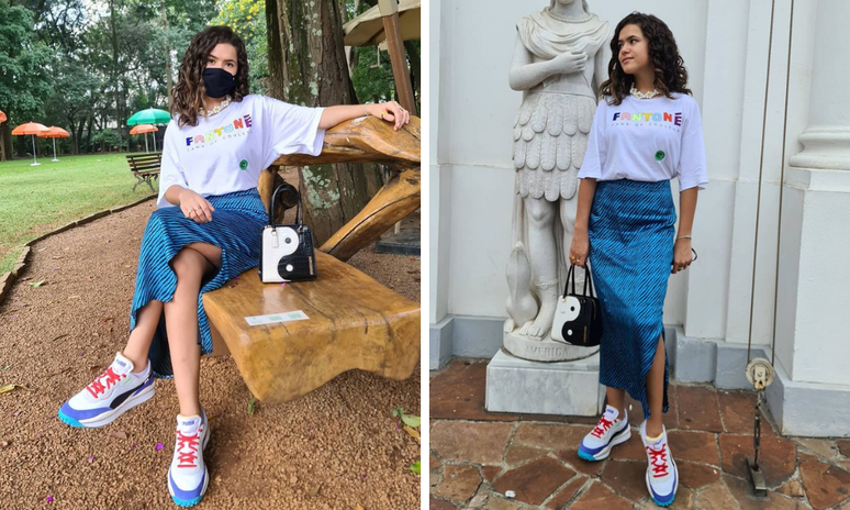 Como usar jeans com jeans em 2022 - Guita Moda  Strapless top outfit,  Denim top outfit, Fashion inspo outfits